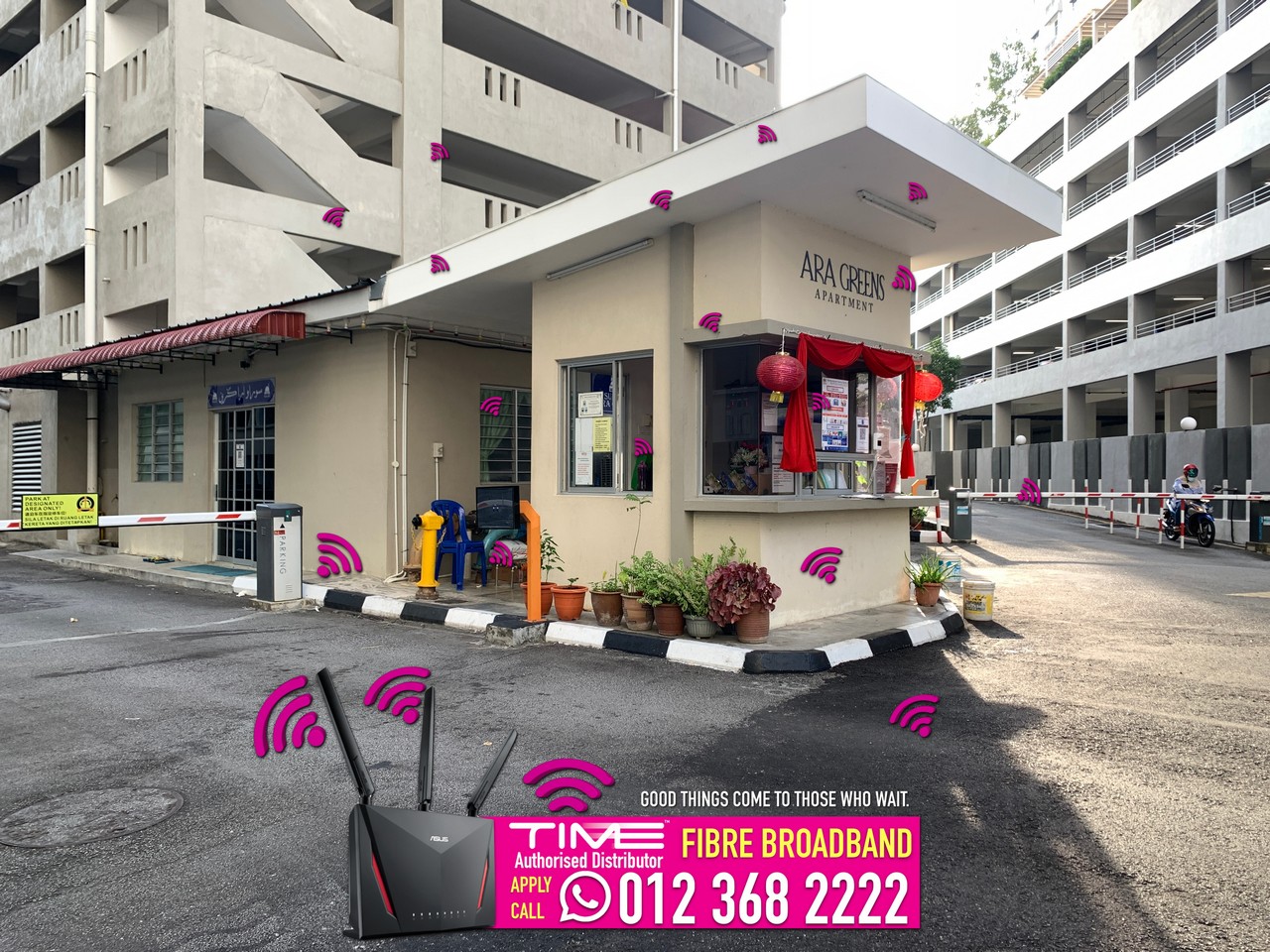 Arena Condominium fibre optics internet connection